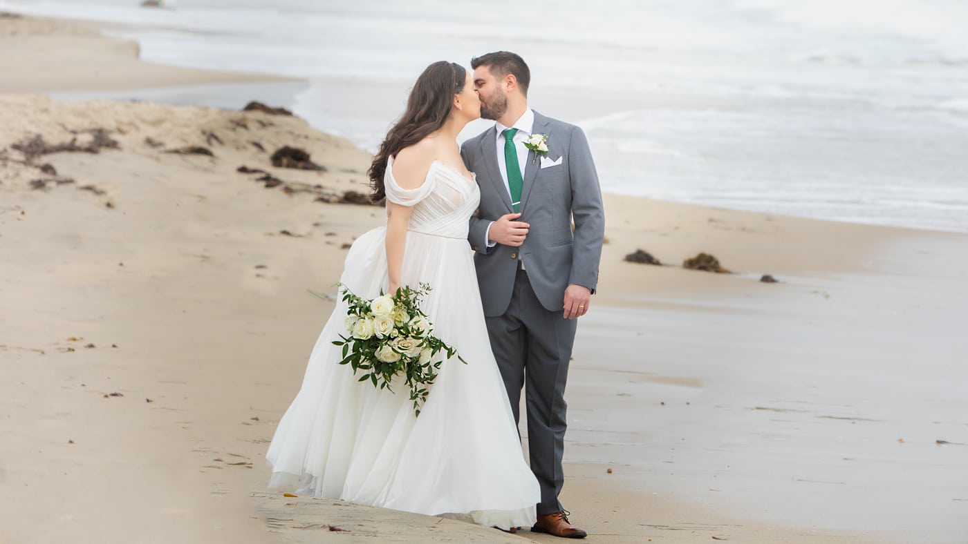 Bride and Groom at Beach